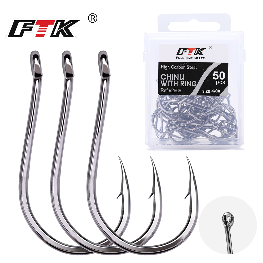 Fishing Hook Assortment - FTK 50-100Pcs/Box Fishing Hook Accessories CHINU
