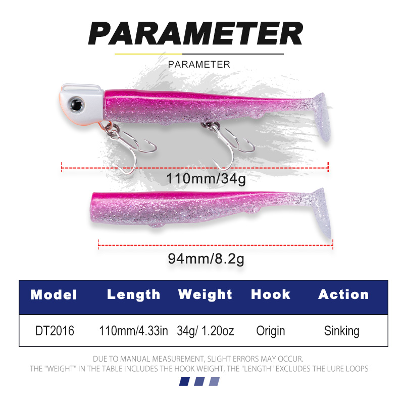 D1 110mm 34g Sinking Metal Jig - огляд і ціна Fishing Hook Treble