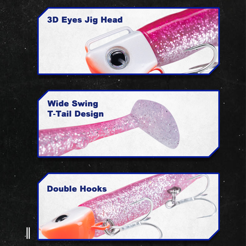 D1 110mm 34g Sinking Metal Jig - огляд і ціна Fishing Hook Treble