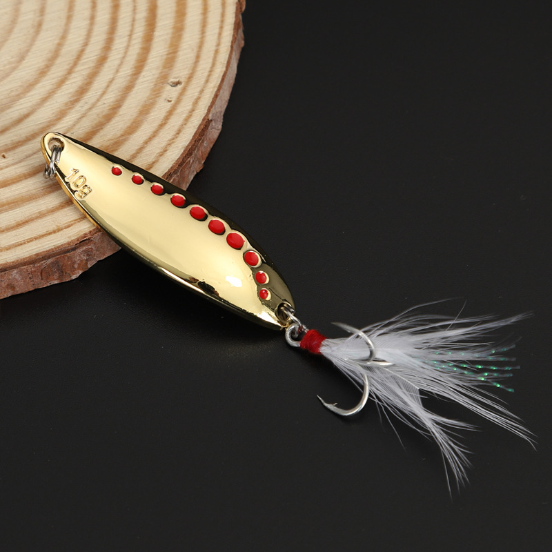 1pcs 5g-20gMetal Spinner Spoon - огляд і ціна Fishing Hook Treble