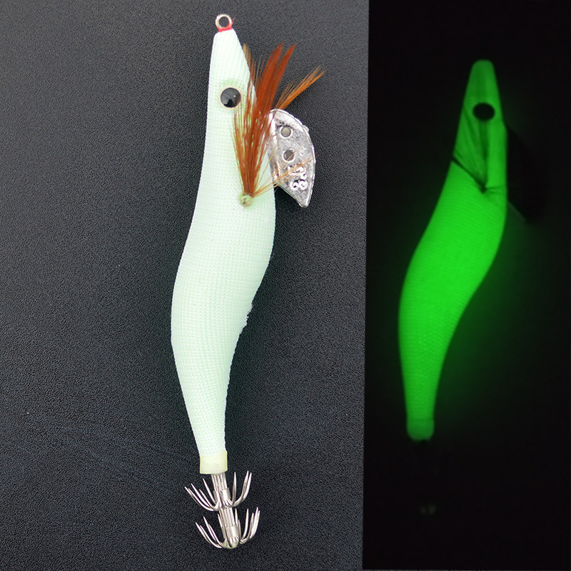 1PCS  Luminous Squid Jigs  Whi - огляд і ціна Fishing Hook Size