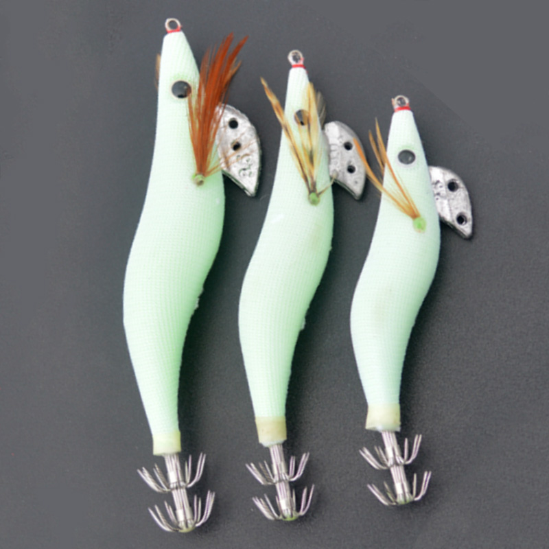 1PCS  Luminous Squid Jigs  Whi - огляд і ціна Fishing Hook Size