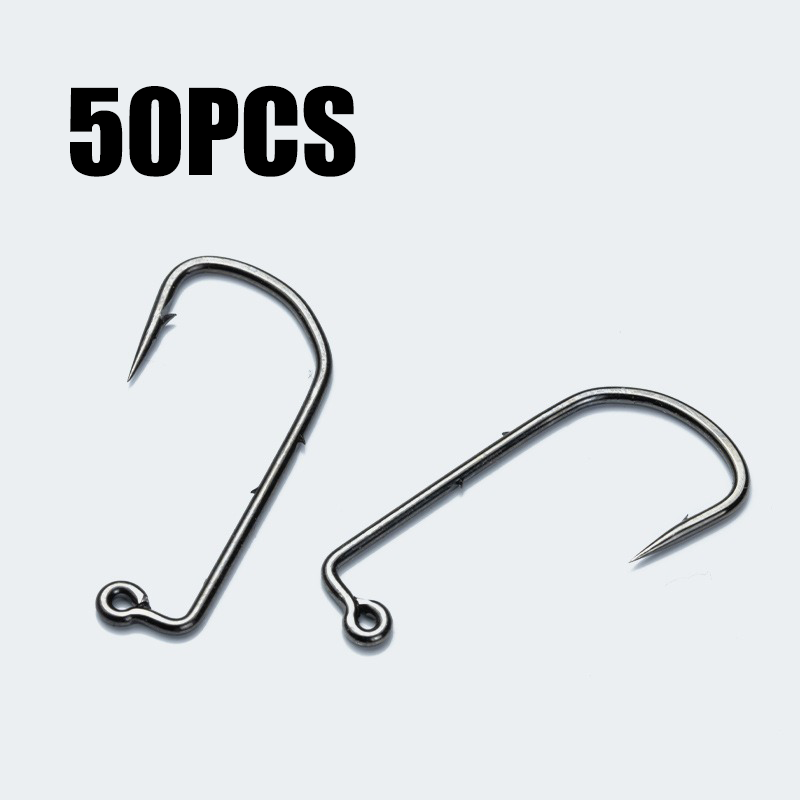 50PCS 90 Degree Jig Fly Hooks  - огляд і ціна Fishing Hook Barbless
