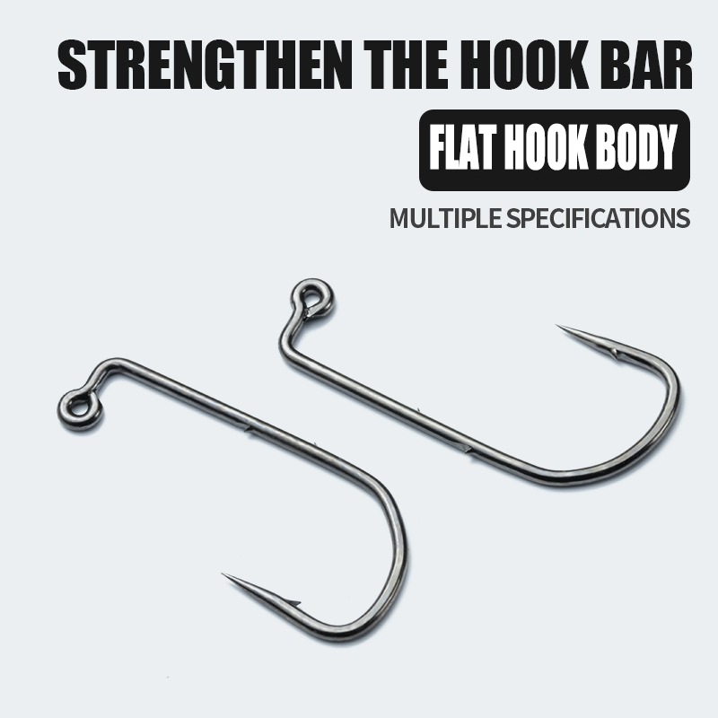 50PCS 90 Degree Jig Fly Hooks  - огляд і ціна Fishing Hook Barbless