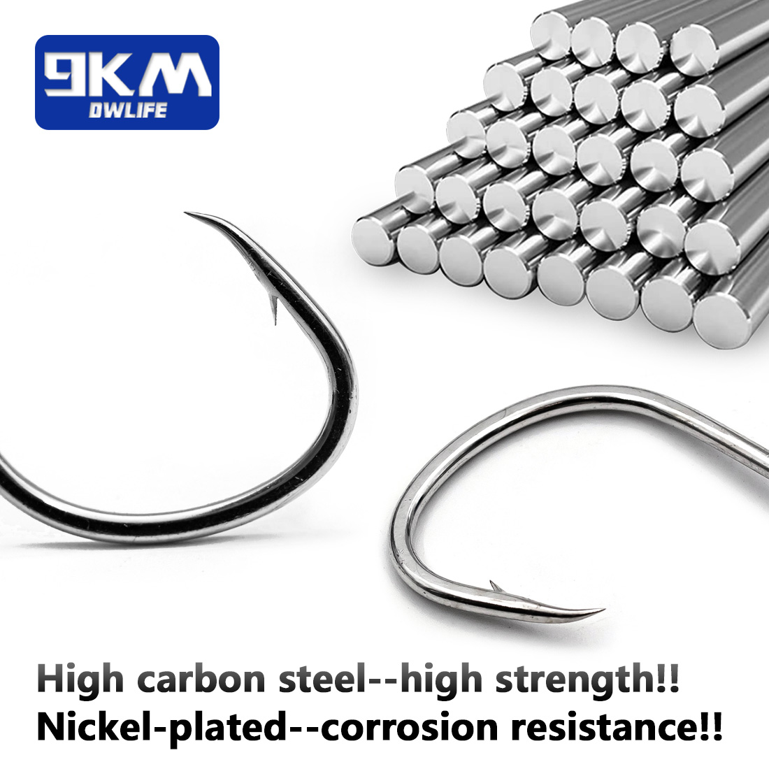 9KM Fishing Hooks Saltwater Li - огляд і ціна Fishing Hook Barbless